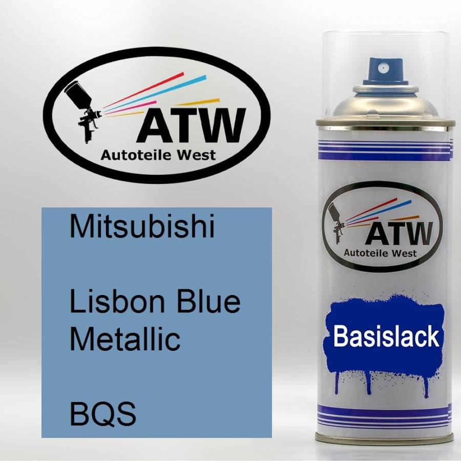Mitsubishi, Lisbon Blue Metallic, BQS: 400ml Sprühdose, von ATW Autoteile West.